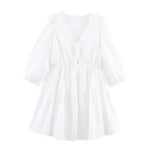 Load image into Gallery viewer, Vera V Neck Cotton Dress