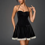 Load image into Gallery viewer, Lila Backless Velvet Dress